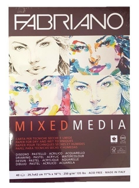 Picture of Fabriano Mixed Media 250Gsm A3 40shts