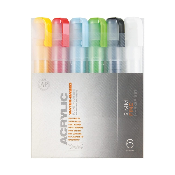 Montana Acrylic Paint Marker 2mm Set of 6