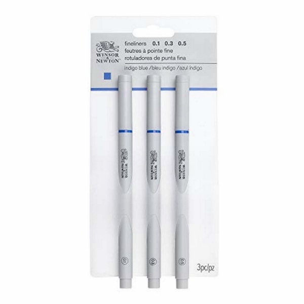 Picture of Winsor & Newton Fineliners Assorted Set of 3 (Indigo Blue)
