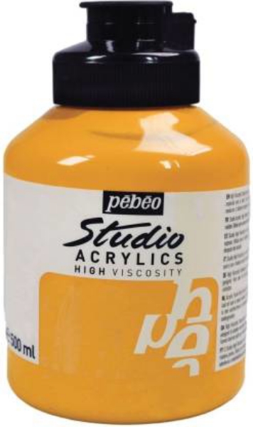 Picture of Pebeo Studio Acrylic High Viscosity - 500ml Cadmium Yellow Med (023)