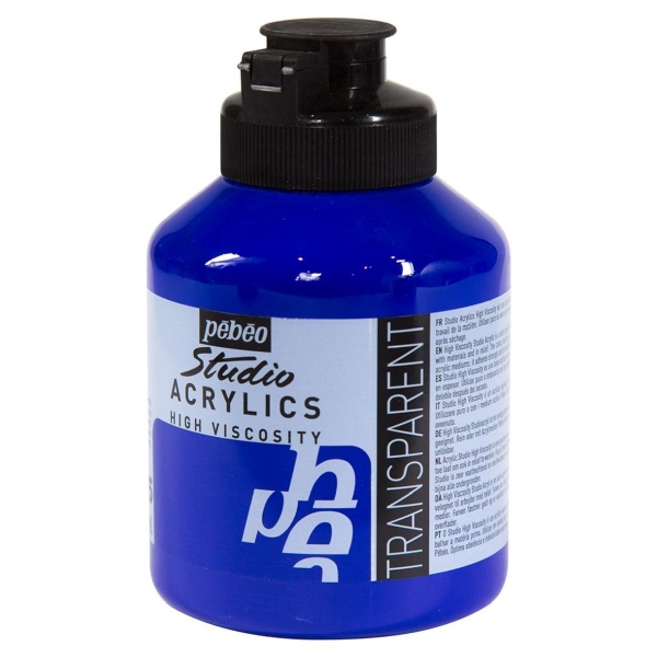 Picture of Pebeo Studio Acrylic High Viscosity - 500ml Dark Ultramarine Blue (015)