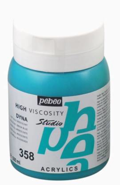 Picture of Pebeo Studio Acrylic High Viscosity - 500ml Iris Green Blue (358)