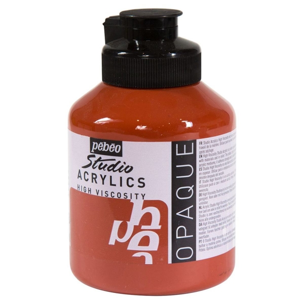 Picture of Pebeo Studio Acrylic High Viscosity - 500ml Burnt Sienna (038)
