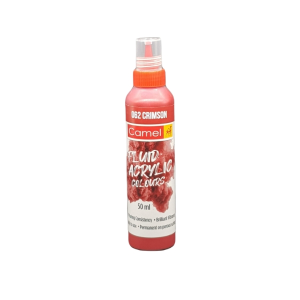 Picture of Camlin Fluid Acrylic Colour 50ml - Ultra Crimson (062)