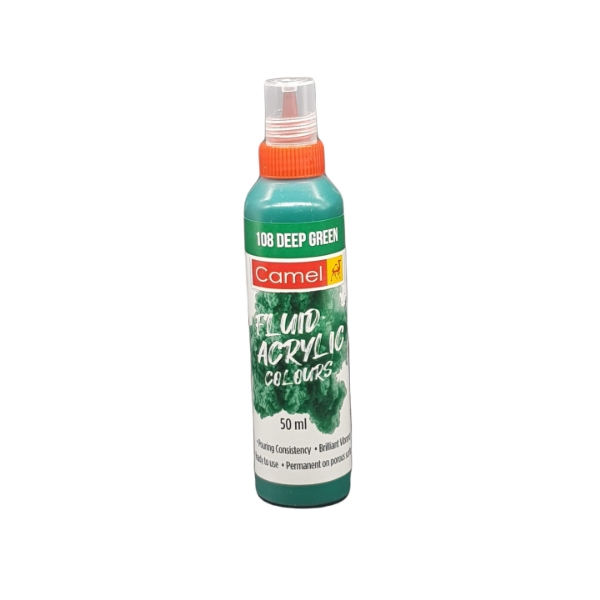 Picture of Camlin Fluid Acrylic Colour 50ml - Ultra Deep Green (108)