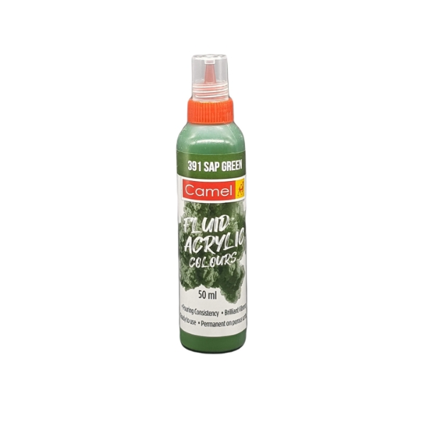 Picture of Camlin Fluid Acrylic Colour 50ml - Ultra Sap Green (391)