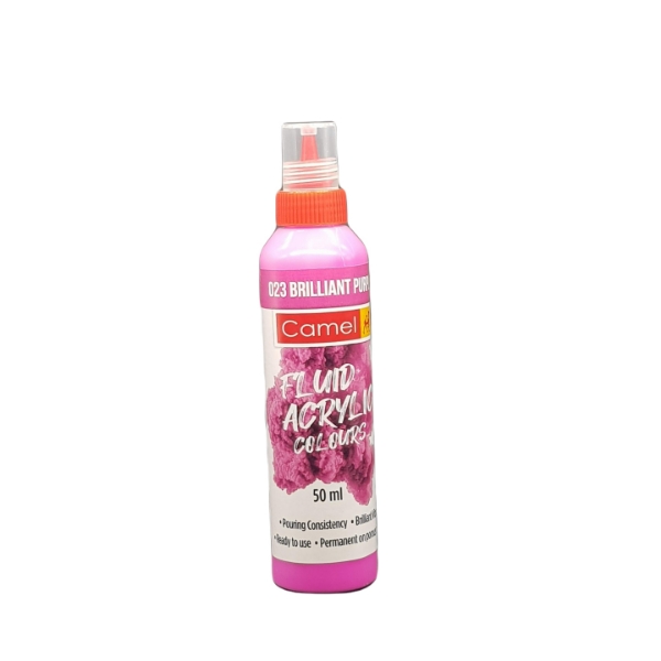 Picture of Camlin Fluid Acrylic Colour 50ml - Ultra Brilliant Purple 023