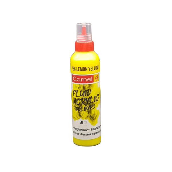 Picture of Camlin Fluid Acrylic Colour 50ml - Ultra Lemon yellow 236