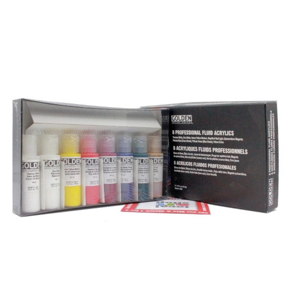 Picture of Golden Professional Fluid Acrylic Colours 8x15ml
