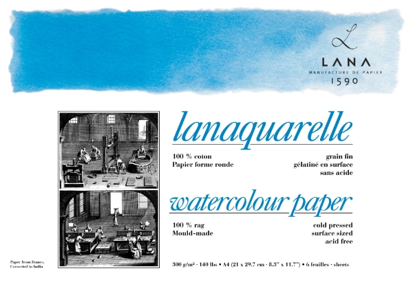 Picture of Lanaquarelle Wc Paper Cp A4 300Gsm 21.X29.7Cm 6Sh