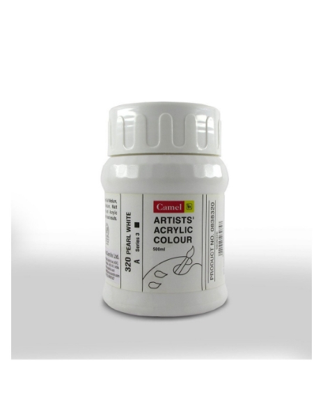 Picture of Camlin Acrylic Colour Bottle SR3 500ml - Pearl White