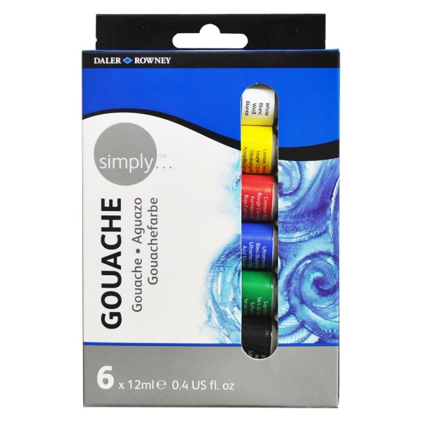 Picture of Daler Rowney Simply Gouache - Set of 6 (12ml)