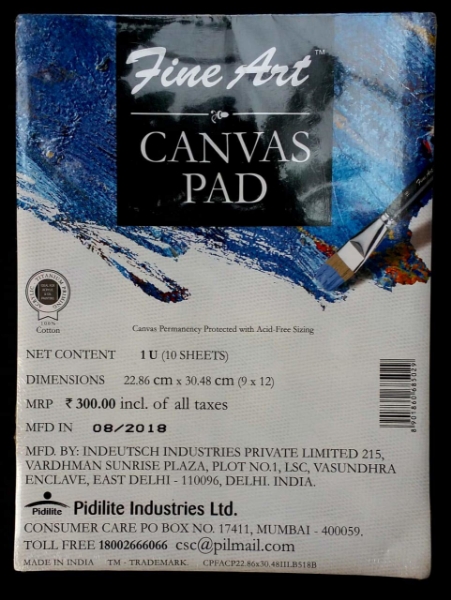 Picture of Fine Art Canvas Pad 9x12