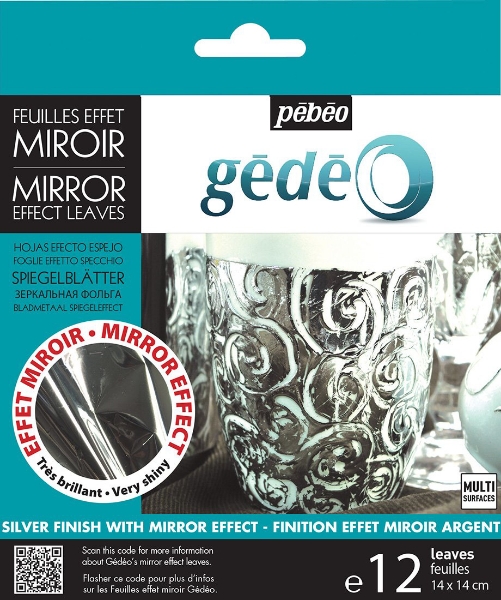 Picture of Pebeo Gedeo Silver Mirror Effect Leaves - Pack of 12