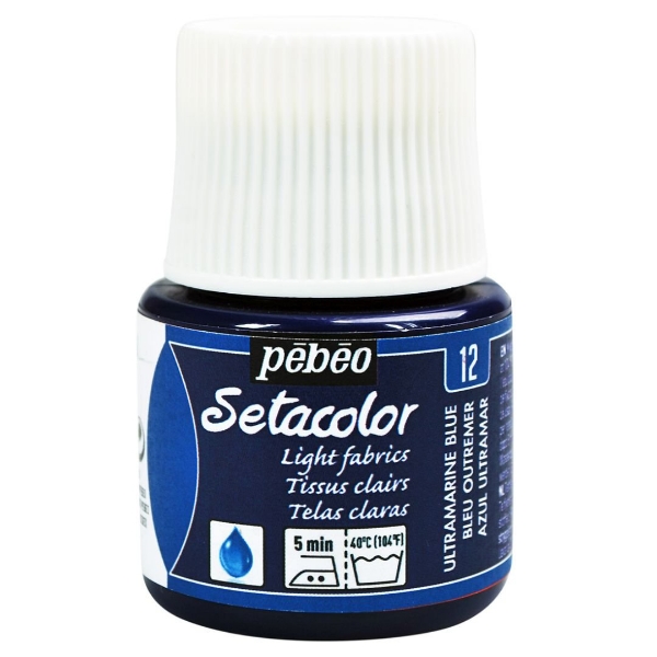 Picture of Pebeo Setacolour Light Fabrics - 45ml Ultramarine Blue (12)