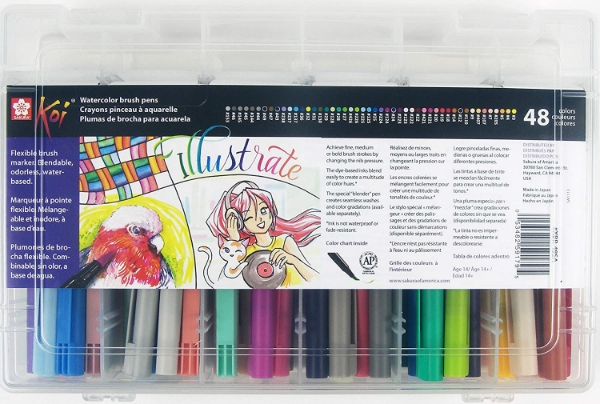 Picture of Sakura Koi Colouring Brush Pen Set - 48 Colours