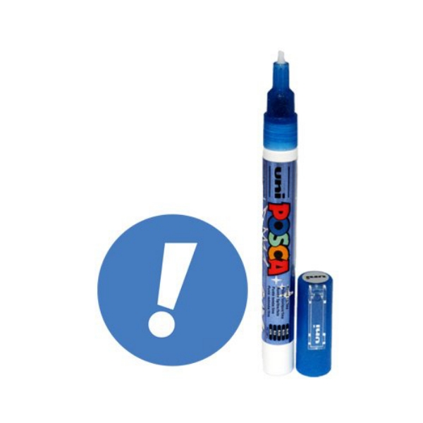 Picture of Uniball Posca Glitter Marker Sparkling Blue - 3M 