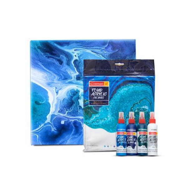 Picture of Camlin Fluid Acrylic Aqua Shade Colours Kit