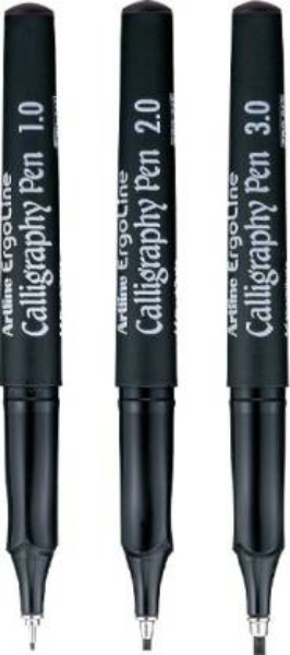Picture of Artline Ergoline Calligraphy pen Blue, Red, Green Set 3