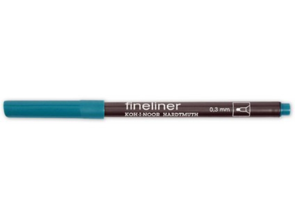 Picture of Kohinoor Fineliner Marker 0.3mm Cobalt Dark Green