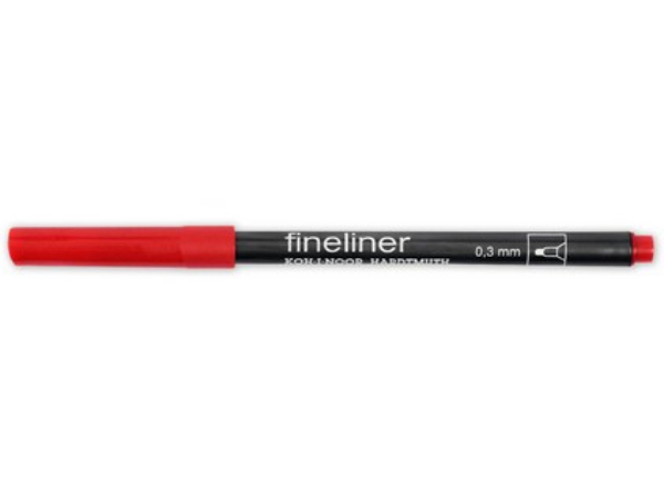 Picture of Kohinoor Fineliner Marker 0.3mm Dark Red