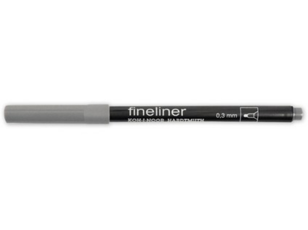 Picture of Kohinoor Fineliner Marker 0.3mm Grey
