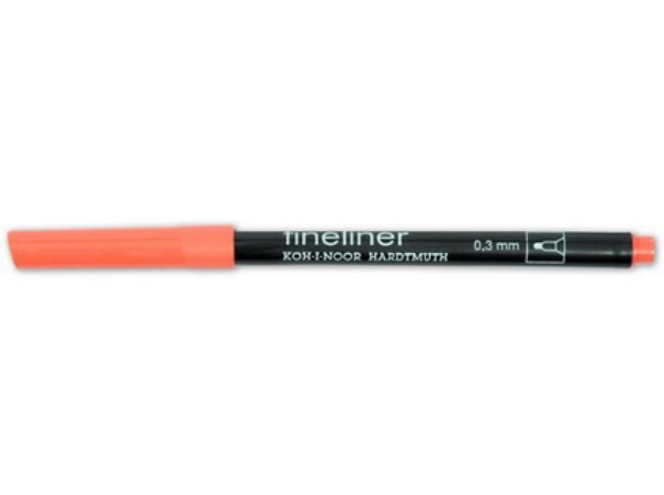 Picture of Kohinoor Fineliner Marker 0.3mm Light Red