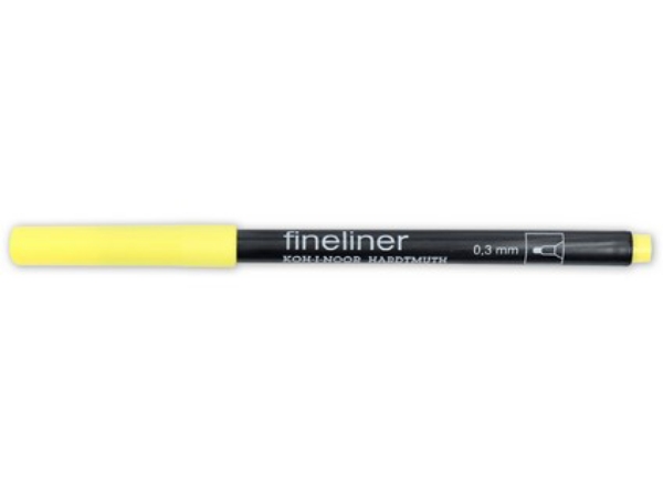 Picture of Kohinoor Fineliner Marker 0.3mm Yellow