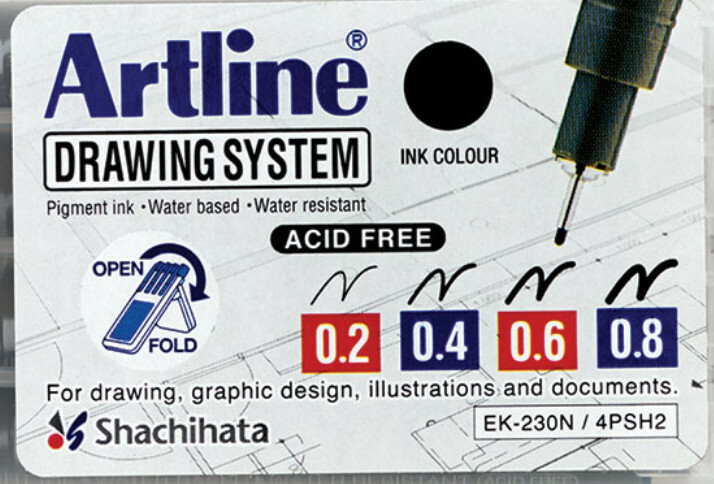 Artline Drawing System Set Of 4 Ek 230n4psh2