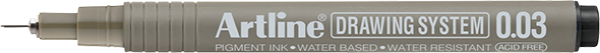 Picture of Artline Drawing System Pen Black 0.03mm