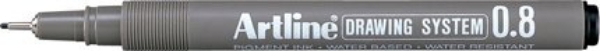 Picture of Artline Drawing System Pen Black 0.8mm
