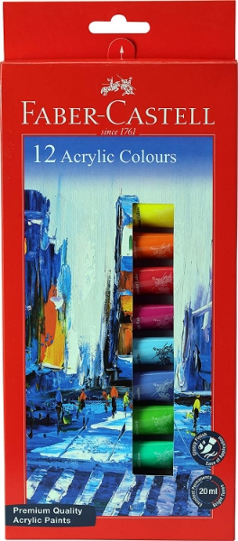 Picture of Faber Castell Acrylic Colour 20ml - Set of 12