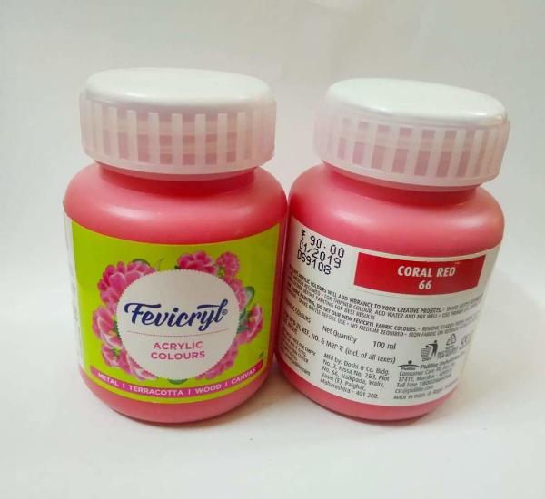 Picture of Fevicryl Acrylic Colour - 100ml (Coral Red)