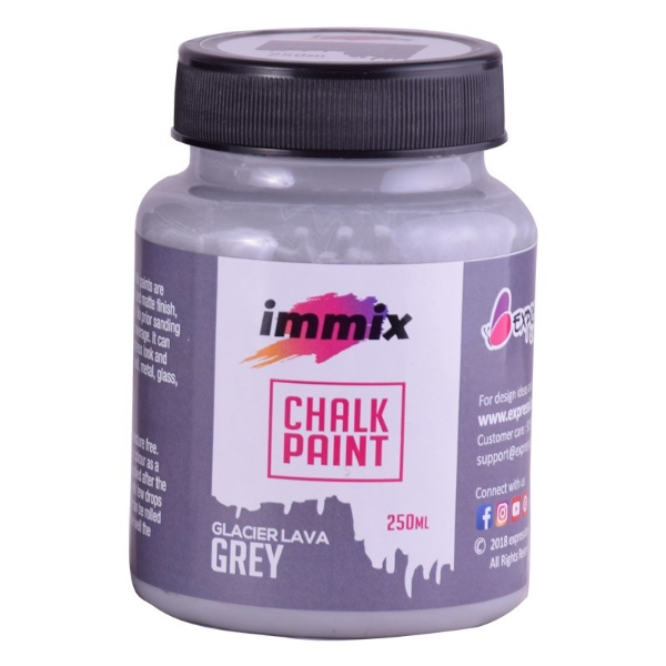 Picture of Immix Chalk Paint 250ml Glacier Lava Grey