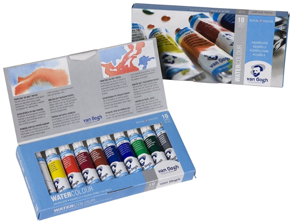 Picture of Royal Talens Van Gogh Watercolour Colour Tube - Set of 10 (10ml)