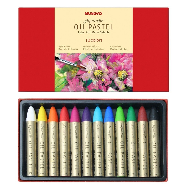 Picture of Mungyo Aquarelle Oil Pastel - Set of 12 Colours