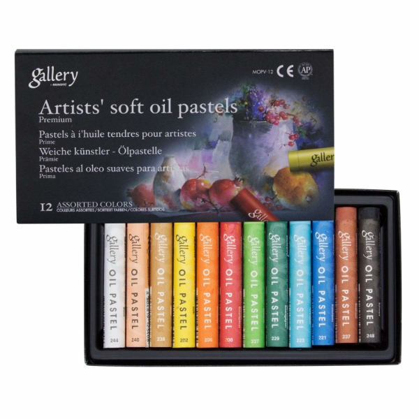 Picture of Mungyo Gallery Artists Oil Pastels - 12 Colours