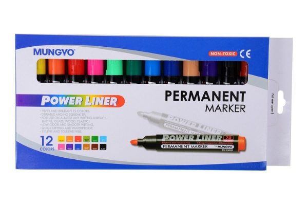 Picture of Mungyo Power Liner Permanent Marker - Set of 12