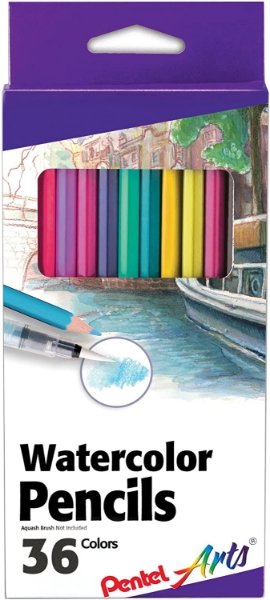 Picture of Pentel Arts Water Colours Pencils Set Of 36