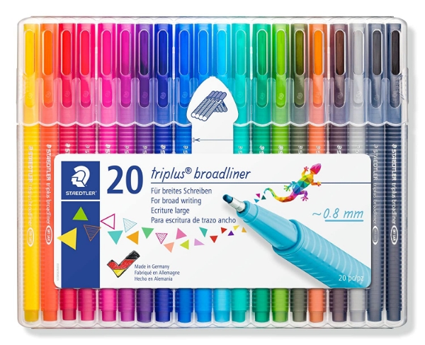 Picture of Staedtler Triplus 0.8mm Broadliner Pen - Set of 20