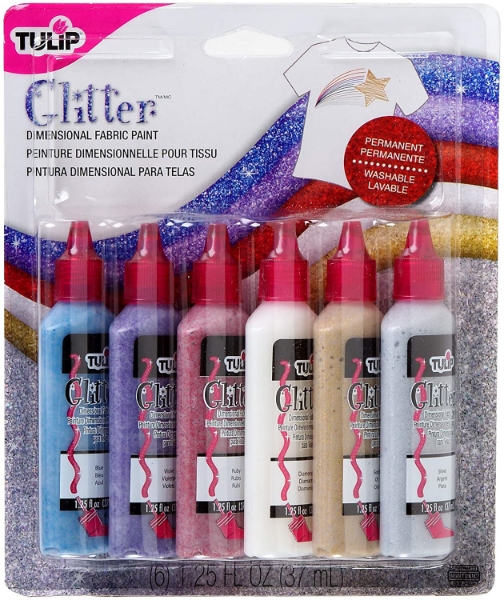 Picture of Tulip Fabric Paint Multi Glitter Set Of 6-23427