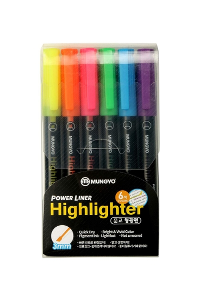 Picture of Mungyo Powerline Highlighter - Set of 6
