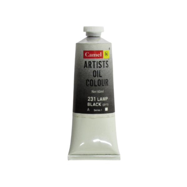 Picture of Camlin Artists Oil Colour Tube - SR1 120ml Lamp Black