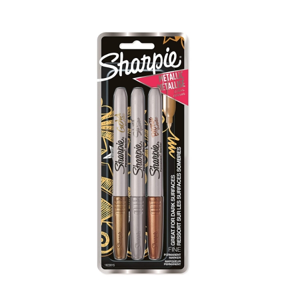 Sharpie Fine Permanent Metallic Marker Set Of