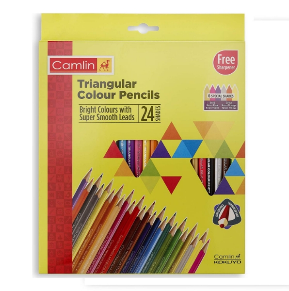 Picture of Camlin Triangular Colour Pencils - Set of 24