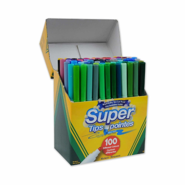 Crayola Super Tips Washable Markers 100 Count, 1 - Harris Teeter