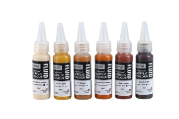 Picture of Brustro Professional Artists Fluid Acrylic 20 ml Down to Earth Pack of 6