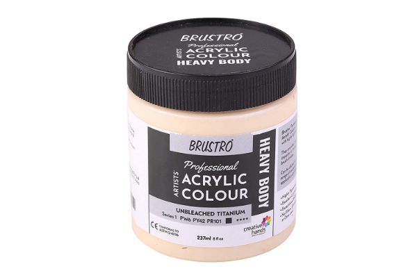 Picture of Brustro Heavy Body Acrylic Tatinum White 237ML-Sr1