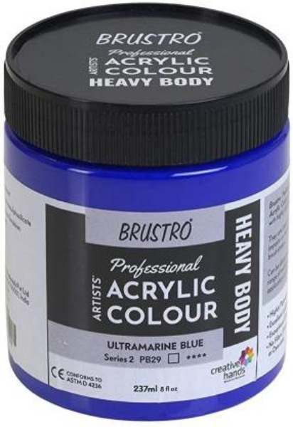 Picture of Brustro Heavy Body Acrylic Ultra Blue 237ML-Sr2