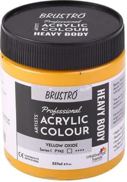Picture of Brustro Heavy Body Acrylic Yellow Oxide 237ML-Sr1